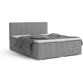 dein schlaf 24 BOXBETT LON IV 160/200 in Cord Schwarz H4 - Schwarz