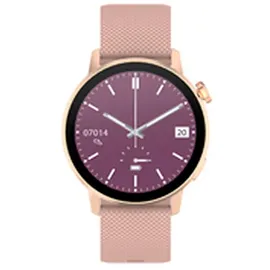 DCU TECNOLOGIC Geotrack S BT 33 mm Aluminiumgehäuse gold Silikonarmband pink S