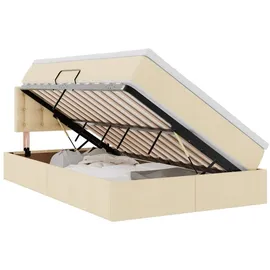 vidaXL Bett 120 x 200 cm Creme