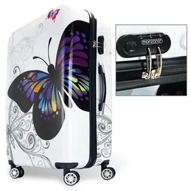 monzana Trolley 4-Rollen 75 cm / 98 l gemustert