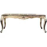 Xlmoebel Glastisch Klassischer Tisch Barock Tische Esstische Holztisch (Esstisch), Hergestellt in Europa goldfarben