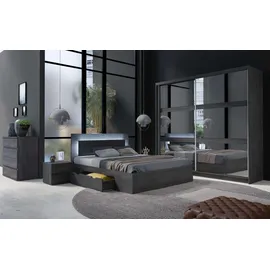Home Affaire Bett PRESSAC 166,6 x 204,4 cm Eiche grau