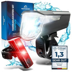 Nextcover Fahrradbeleuchtung NEXTCOVER® Fahrradlicht Set mit [LightSense] Sensor & 11h Akkulaufzeit