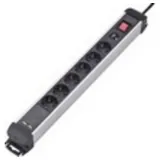 Renkforce Steckdosenleiste 1,50 m Schwarz/Silber 6 St.