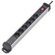 Renkforce Steckdosenleiste 1,50 m Schwarz/Silber 6 St.