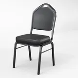 GGM Möbel 2er-Set Bistrostuhl | Leder | Schwarz | Gastrostuhl