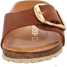 Birkenstock Madrid Big Buckle Nubukleder geölt schmal cognac 39