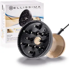 Bellissima Diffon Supreme Heißluftdiffusor lockiges Haar, XL Diffuser 12 Effektiv - Schwarz/Gold
