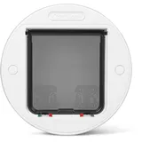 Cat Mate große Katzenklappe für Glas und Wandmontage mit manueller 4-Wege-Verriegelung – Weiß