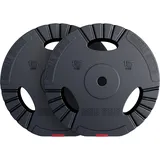 GORILLA SPORTS® Hantelscheiben - Einzeln/Set, 1,25kg, 2,5kg, 5kg, 10kg, 15kg, 17,5kg, 27,5kg, 30kg Gewichte, 30/31mm Bohrung, Tri-Grip, Kunststoff - Gewichtsscheiben, Hantelscheiben-Set