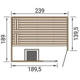Weka VALIDA ECK 3 inkl. 7,5 kW Bio-Ofen + ext. Steuerung