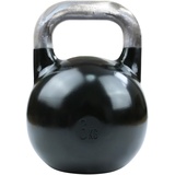 TITAN LIFE PRO Kettlebell Steel Competition 6kg. Schwarz. Professionelle Kugelhantel. Wettkampfeinsatz. Große Bodenfläche. Legierter Stahl