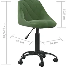vidaXL Bürostuhl Samt Dunkelgrün