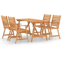 vidaXL Garten-Set Massivholz Akazie 3057844 5-tlg. natur