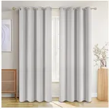 Blumtal Verdunklungsvorhang Ösen 132 x 160 cm Grau 2 St.