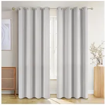 Blumtal Verdunklungsvorhang Ösen 132 x 160 cm Grau 2 St.