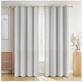 Blumtal Verdunklungsvorhang Ösen 132 x 160 cm Grau 2 St.