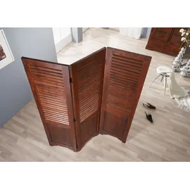 Massivmoebel24 Trennwand Akazie 141x3x175 nougat lackiert Oxford #520