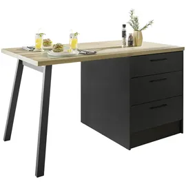 BASIC by Balculina Kochinsel Turin 150 x 91 x 90 cm Schwarz