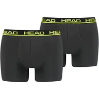 Head Herren Boxershorts im Pack - Basic, Baumwoll Stretch, einfarbig Anthrazit/Gelb XL