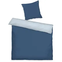 Tom Tailor FINE Stripes Blau 200 x 220 cm + 2 x 80 x 80 cm