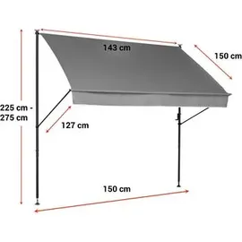 Angerer Klemmmarkise Style 150 cm beige