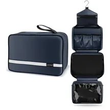 Carttiya Kulturbeutel zum Aufhängen, Kulturbeutel Herren Damen, Kosmetiktasche Groß Waschtasche Reise Waschbeutel Cosmetic Bag Makeup Tasche Kulturtaschen Toilettentasche mit Haken (Dunkelblau)