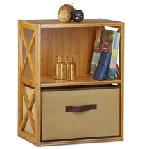 Relaxdays Standregal 54 x 42 x 29 cm Braun