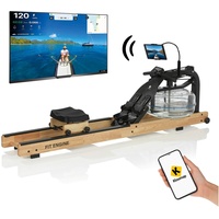 FitEngine Rudergerät mit Wasserwiderstand Smart 210cm - versch. Farben - Natur/Schwarz