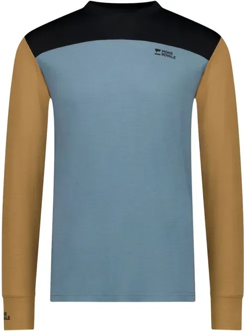 MONS ROYALE YOTEI MERINO Longsleeve 2026 goblin blue/toffee/black - L