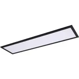 LINDBY LED-Panel Enhife, schwarz, 80 x 20 cm, Metall, 4.000K - Schwarz
