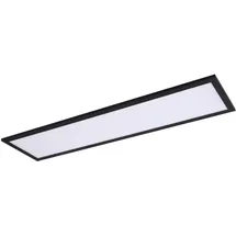 LINDBY LED-Panel Enhife, schwarz, 80 x 20 cm, Metall, 4.000K - Schwarz