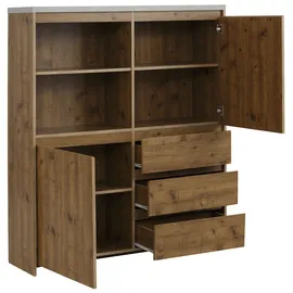 OTTO home Highboard Maribo 125 x 35 x 140 cm Beige