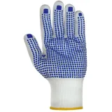 teXXor® Feinstrick-Handschuhe NYLON, Weiß/blaue Noppen