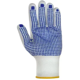 teXXor® Feinstrick-Handschuhe NYLON, Weiß/blaue Noppen