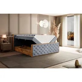 altdecor Boxbett 180 x 200 cm H3 Grau