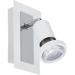 EGLO LED Wandleuchte "SARRIA", weiß (weiß, chromfarben), B:6cm H:12cm, Lampen