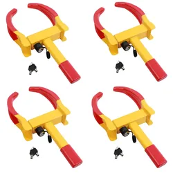 4er Set Radkralle Parkkralle mit Sicherheitsschloss, Reifenbreite 17-27,5 cm,...