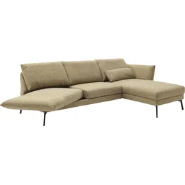 Schöner Wohnen Eckcouch Polyester L-Form 3-Sitzer Gelb