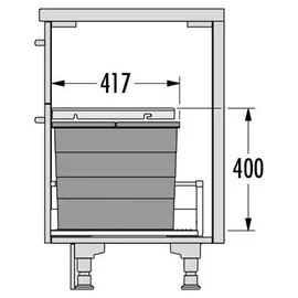 HAILO Allegro 2x 28 l Dunkelgrau