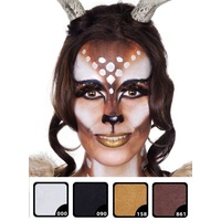 Maskworld Theaterschminke Make-up Set Reh braun, Karneval Schminkset mit perfekt abgestimmten Komponenten