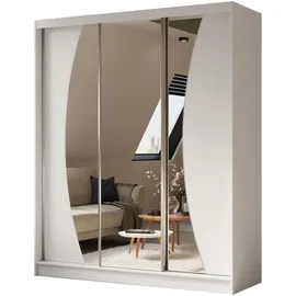 altdecor Schiebetürenschrank VOXI 180 x 216 x 61 cm Weiß