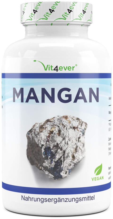 Mangan 10 mg - 365 Tabletten - Hohe Bioverfügbarkeit durch Mangan-Bisglycinat