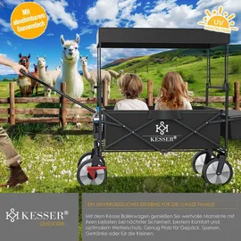 Kesser Bollerwagen mit Dach schwarz