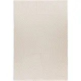 Lalee ELIF Kurzflorteppich 160 x 230 cm Beige/Weiß