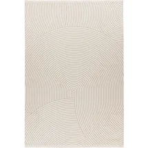 Lalee ELIF Kurzflorteppich 160 x 230 cm Beige/Weiß