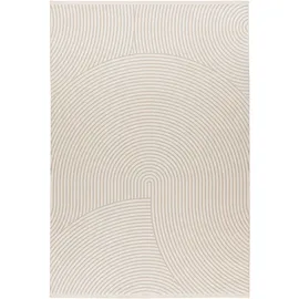 Lalee ELIF Kurzflorteppich 160 x 230 cm Beige/Weiß