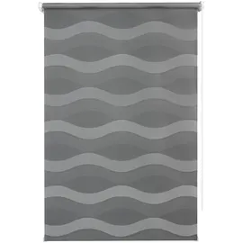 Good Life Doppelrollo WAVE 120 x 150 cm grau