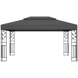 vidaXL Pavillon Doppeldach 3 x 4 m anthrazit