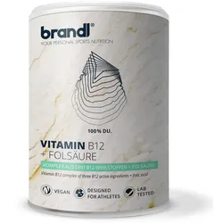 Brandl Nutrition Vitamin B12 Folsäure Vegan aus 3 Aktivformen Vitamine 240 ct 